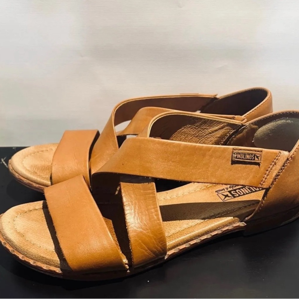 Pikolinos Sandals Algar Leather Size 41 - 10.5 Soft Carmel